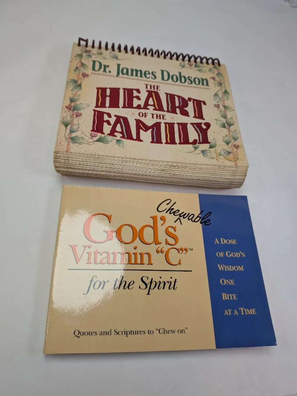 Vintage Devotional Book Lot Dr James Dobson & God's Vit Book